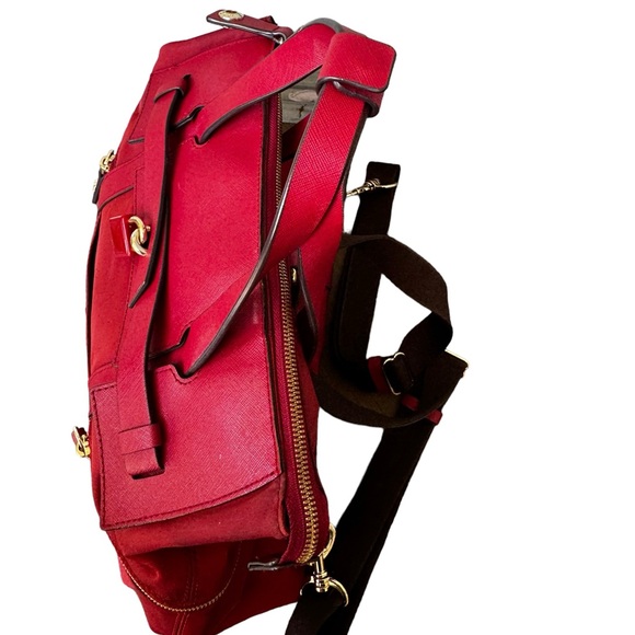 Henri Bendel Jet Setter Convertible Backpack in Red - Picture 5 of 13
